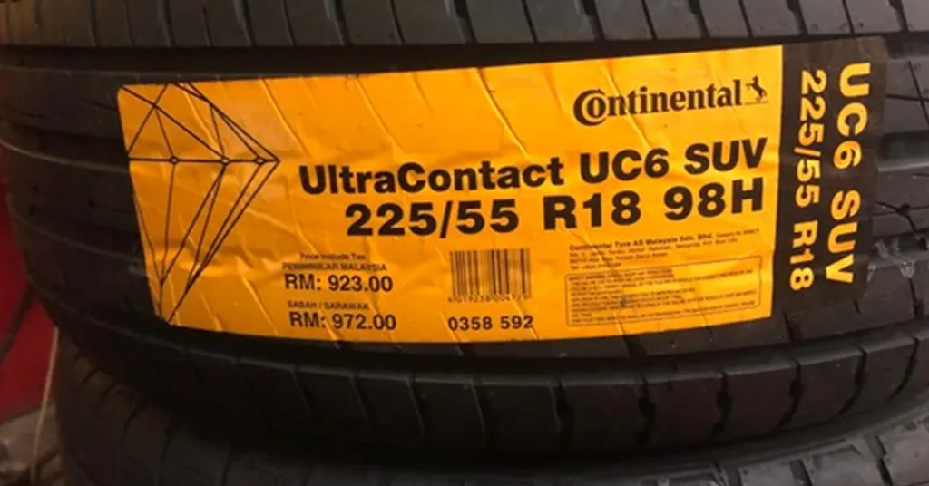 Harga Tayar Continental Mengikut Saiz